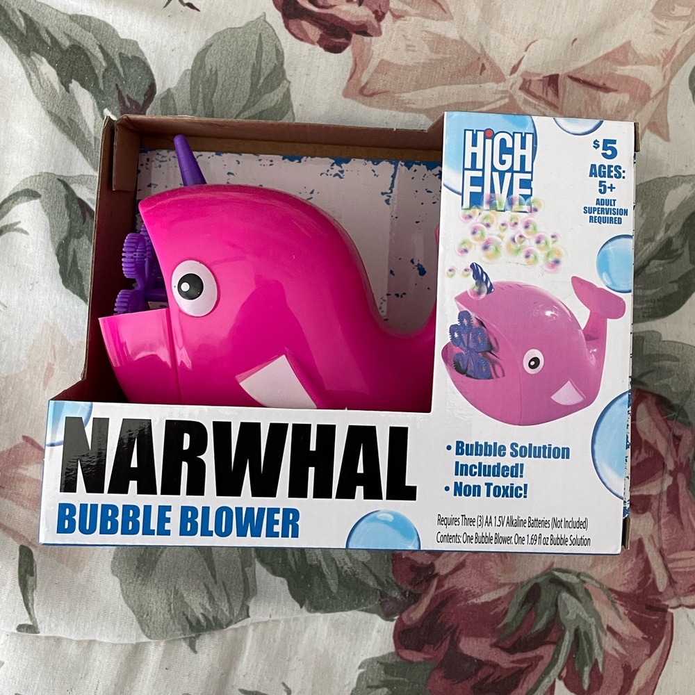 Narwhal Bubble Blower Toy